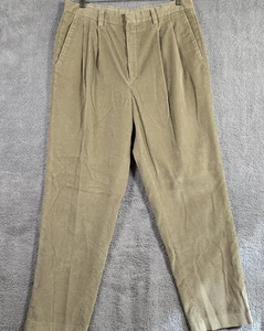 Vintage Eddie Bauer Cord Bundfaltenhose Erwachsene 35x32 hellbraun Y2K Urban - Bild 1 von 9