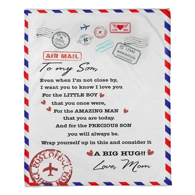 To My Son Blanket Gift From Mom Ever When Blanket Gift For Son On Christmas - Image 1 of 4