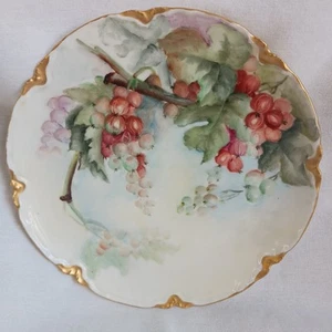Haviland France Limoges Hand Painted RED CURRANT Dessert Plate GOLD ACCENT 6" - Picture 1 of 4