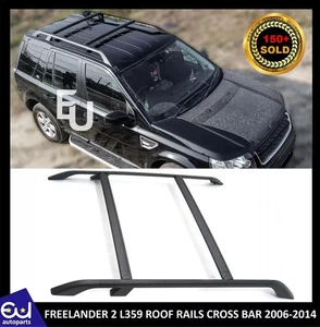 FOR LAND ROVER FREELANDER 2 L359 ROOF RAILS CROSS BAR RACK BLACK 4 PCS 2006-2014 - Picture 1 of 20