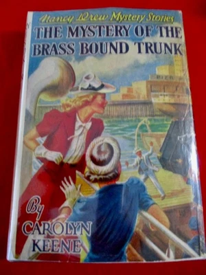 Nancy Drew #17 Mystery Of The Brass Bound Trunk  Mylar Cover on Dust Jacket - Image 1 of 4