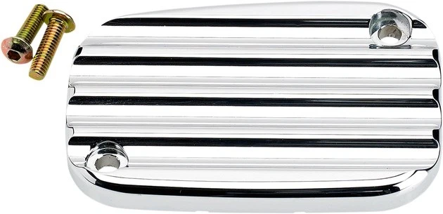 Cubierta de cilindro maestro de freno de máquina Joker con aletas delanteras cromadas Harley Davidson Foto 1 de 1