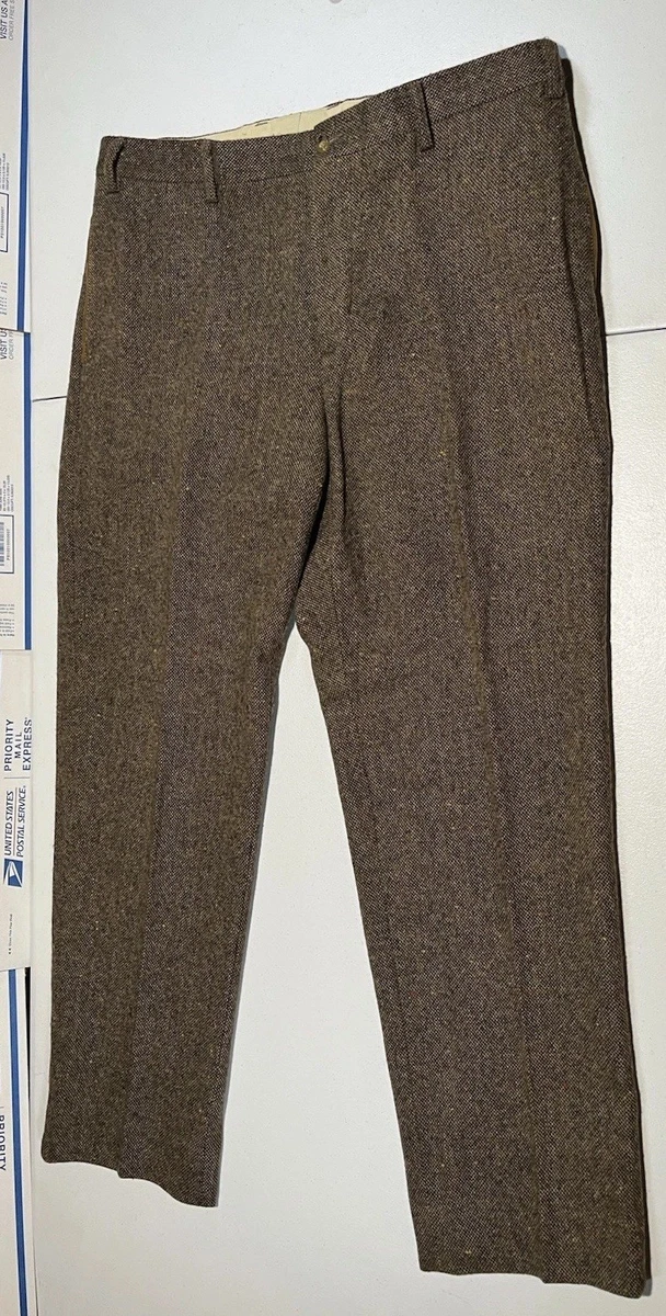 Brown 100% Wool Vintage Pants for Men for sale | eBay