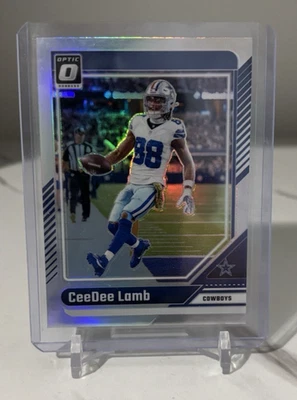 2024 Panini Donruss Optic CeeDee Lamb Silver Holo Prizm Cowboys - Image 1 of 2