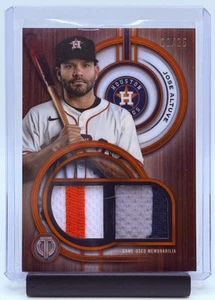 2025 Topps Tribute Jose Altuve Dual Relics Patch #DR-JA Orange 20/25 Astros - Picture 1 of 2