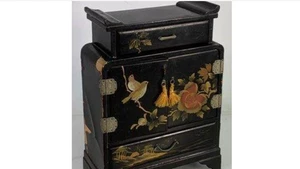 Joyero vintage japonés miniatura ajedrez con cajones - Imagen 1 de 7