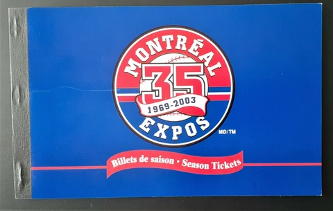Montreal Expos Full 2003 Season Ticket - Uncut Complete Book Cover