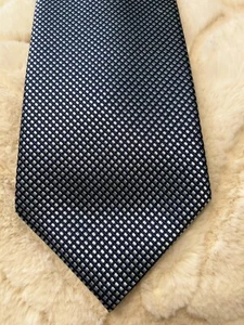 Kai Long Men's Blue Diamond Hand Made 100% Silk Tie ~ Excellent - Picture 1 of 5