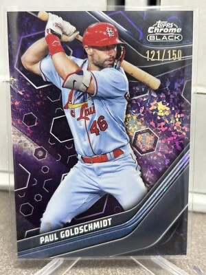 2023 Topps Chrome Black Paul Goldschmidt Purple Mini Diamond Refractor /150 SSP - Image 1 of 2