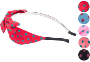 Fiby POLKA Dots PUNKTE Schleifen BOW Haarreif / Haarschmuck Rockabilly - Bild 1 von 15