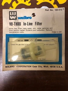 Filtro carburante in linea ORIGINALE Walbro 125-512A NUOVO VECCHIO MAGAZZINO - Foto 1 di 4