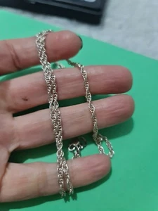 925 Sterling Silver Chain Necklace. 50cm. V - Picture 1 of 6