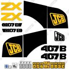 Compatible Avec Jcb 407B Décalque Kit Roue Chargeur Remplacement Stickers Lourd