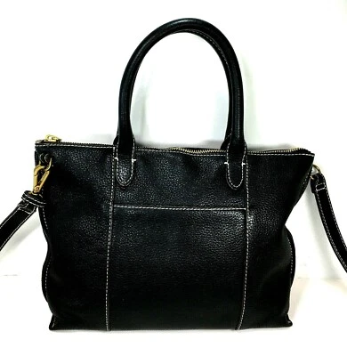 G.I.L.I. Bolso bandolera de cuero negro Foto 1 de 4