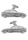 e2 Beema 3er compact   classic car 3D cufflinks classic car gift boxed refe2