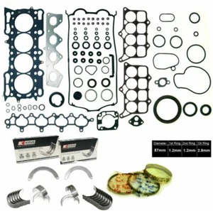 98-01 Honda Prelude 2.2L H22A4 DOHC 16V VTec KING Bearings Rebuild RE-RING KIT - Picture 1 of 7