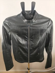 Hugo Boss Women Leather Jacket 100% Lambskin/ New M/18.5 PTP - Picture 1 of 10