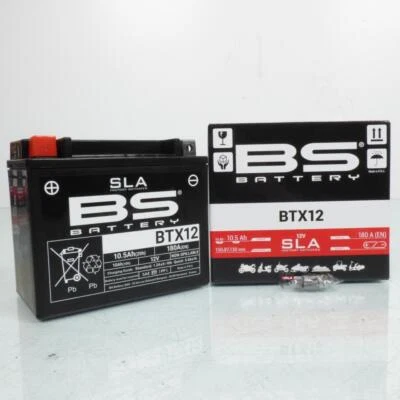 Batterie SLA BS Battery pour Moto Kawasaki 900 VN Vulcan 2006 à 2013 YTX12-BS / - Photo 1/4