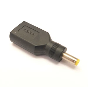 LENOVO RECTANGULAR CONNECTOR TO 4.8 x 1.7MM ROUND DC ADAPTER CONVERTOR - Picture 1 of 4