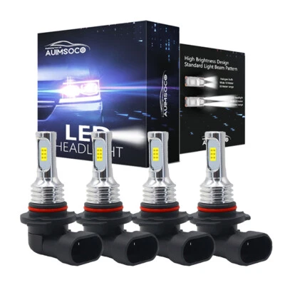 6500K White LED Headlight Bulbs for Lincoln Mark VIII High & Low Beam 1993-1998 - Image 1 of 4