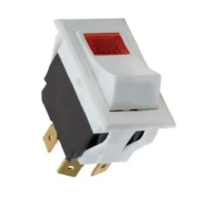 GXS016 RPI Netzschalter für Gendex weißes Gehäuse mit beleuchteter gelber Linse - Bild 1 von 2