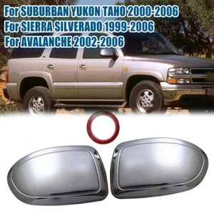 Chrome Side Mirror Cover Cap For Silverado Sierra 99-06 Cadillac Escalade 02-06 - Bild 1 von 12