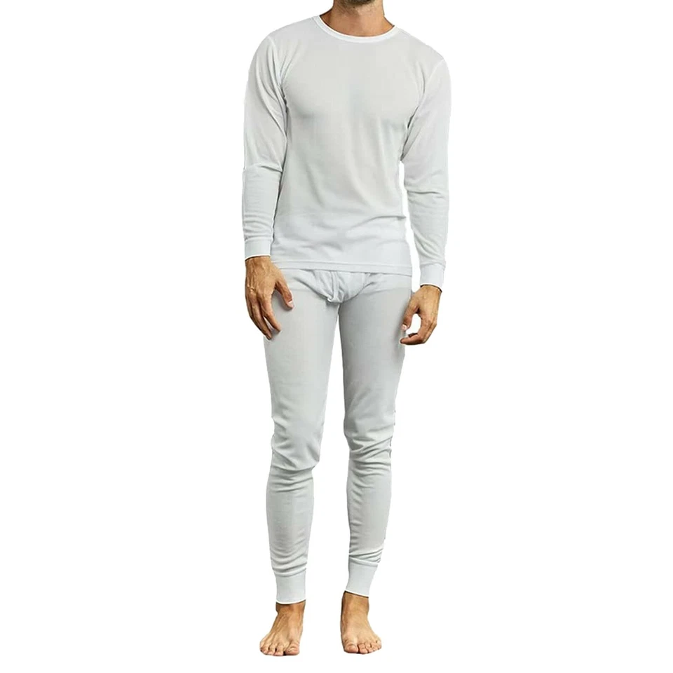 Juego térmico ligero de 2 piezas para hombre Long Johns parte superior e inferior cálido invierno Foto 1 de 2