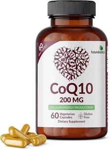 Futurebiotics CoQ10 200 MG Cellular Energy Production, 60 Vegetarian Capsules - Picture 1 of 6