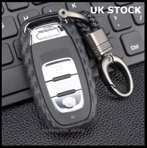 Cover chiave in fibra di carbonio per Audi A3 A4 S4 A5 S5 A6 S6 RS6 A7 S7 Q5 custodia fob 59cfk - Foto 1 di 6