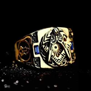High-Ranking Illuminati Freemason Eye Ring – Antique Vintage Metaphysical Power - Imagen 1 de 6