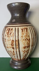 Ü Keramik Westdeutsche große Keramik Vase creme und braun Uebelacker Höhe 41 cm - Bild 1 von 8