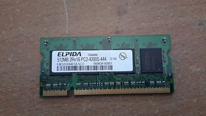 Elpida EBE52UD6AFSA-5C-E (512MB DDR2 PC2-4200S 533MHz SO DIMM 200-pin) Memory - Picture 1 of 1