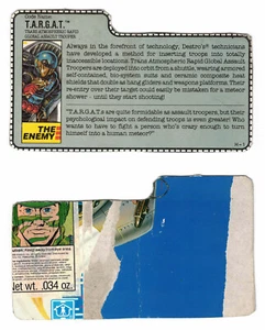 G.I. Joe Arah Serie 8 (1989) T.A.R.G.A.T. Original Vintage Karteikarte - Bild 1 von 1