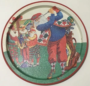 North Pole Golf Club serving tray Potpourri Design 1994 Jennifer Beury - Picture 1 of 3