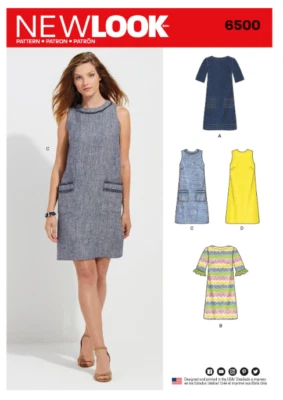 Vestido retro sin mangas New Look patrón de costura 6500 para mujer 10-22 Foto 1 de 2