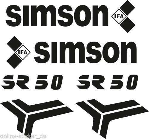 Simson SR50 Aufkleber Set  Roller DDR Tank Oldtimer Neu AN1634 weiß, silber.... - Bild 1 von 1