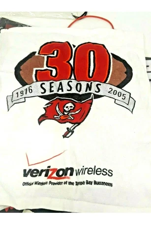 Tampa Bay Bucs Game Day Giveaway Rally Towel 30 Seasons 1976 To 2005 Super Bowl Cover