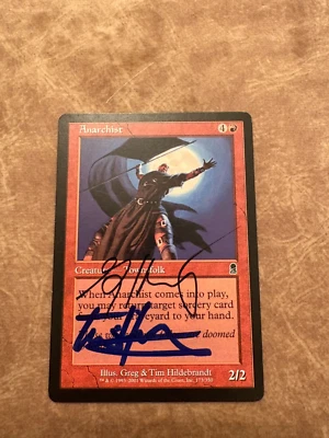 1x MTG Anarchist signed Tim/Greg Hildebrandt - Image 1 of 2