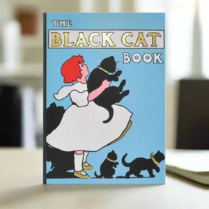The Black Cat Book Notebook A5 – Lined Pages, Vintage Cover, Gift Idea Journal - Picture 1 of 7