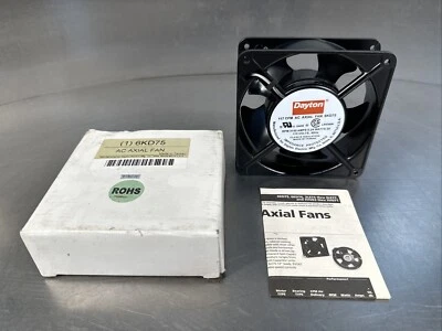 Ventilador axial Dayton 6KD75 AC, 117 CFM, 3150 RPM, 115 voltios, 60 Hz 20 vatios. (4D-42) Foto 1 de 4
