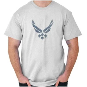 United States Air Force Distressed USAF Logo Womens or Mens Crewneck T Shirt Tee - Picture 1 of 8