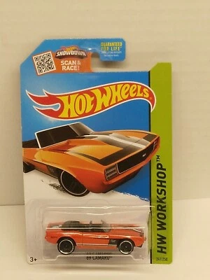 2015 hot wheels '69 camaro Convertible Orange Mattel 1969 Chevy  - Image 1 of 4