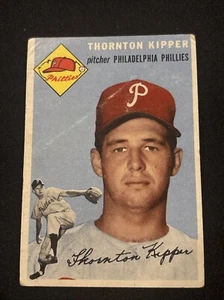 1954 Topps #108 Thornton Kipper Rookie Philadelphia Phillies FAIR (CREASE) - Picture 1 of 2