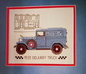 Cross Stitch Pattern 1932 CHEVROLET DELIVERY TRUCK Cafe Building Patricia Gaskin - Picture 1 of 7
