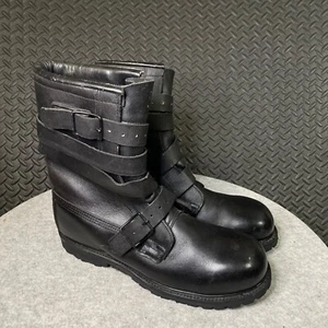 Military Issue Tanker Boots Insulated Steel Toe Men's Size 11 Black Straps - Picture 1 of 9