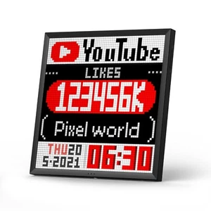 Divoom Pixoo64 64x64 Pixel Art LED Display Social Media Counter WiFi Decoration - Photo 1/24