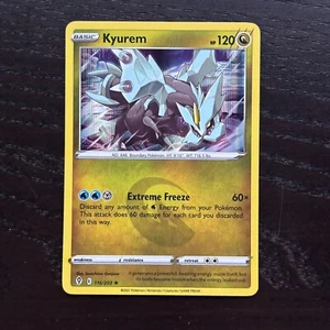 Kyurem 116/203 Pokemon Evolving Skies Sword & Shield Holo Rare Card NM - Picture 1 of 2