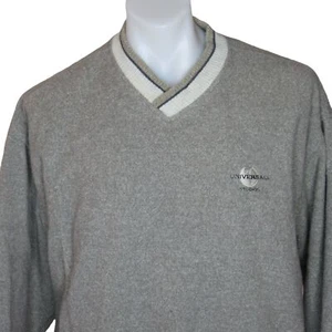 Vintage Ashworth Golf Sweatshirt Lined Universal Studios Gray Size Large - Picture 1 of 8