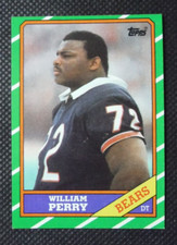 1986 TOPPS FOOTBALL WILLIAM "FRIDGE" PERRY ROOKIE CARD #20 BEARS