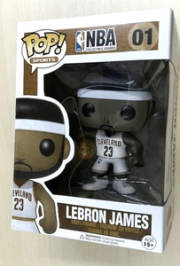 Funko Pop! Lebron James NBA Cleveland Cavaliers White Jersey #01 BNX - Picture 1 of 6